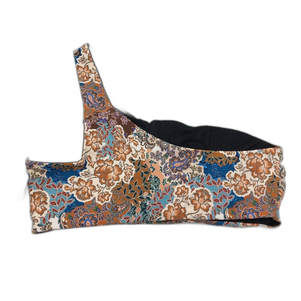 Myer One-Shoulder Multicoloured Patterned Padded Swim Bikini Top Ladies Size 10
