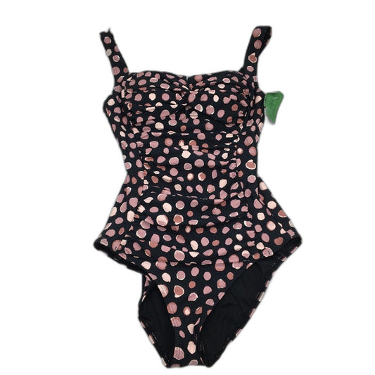 Regatta Black & Pink Spotted Padded One Piece Swimsuit Ladies Size 10