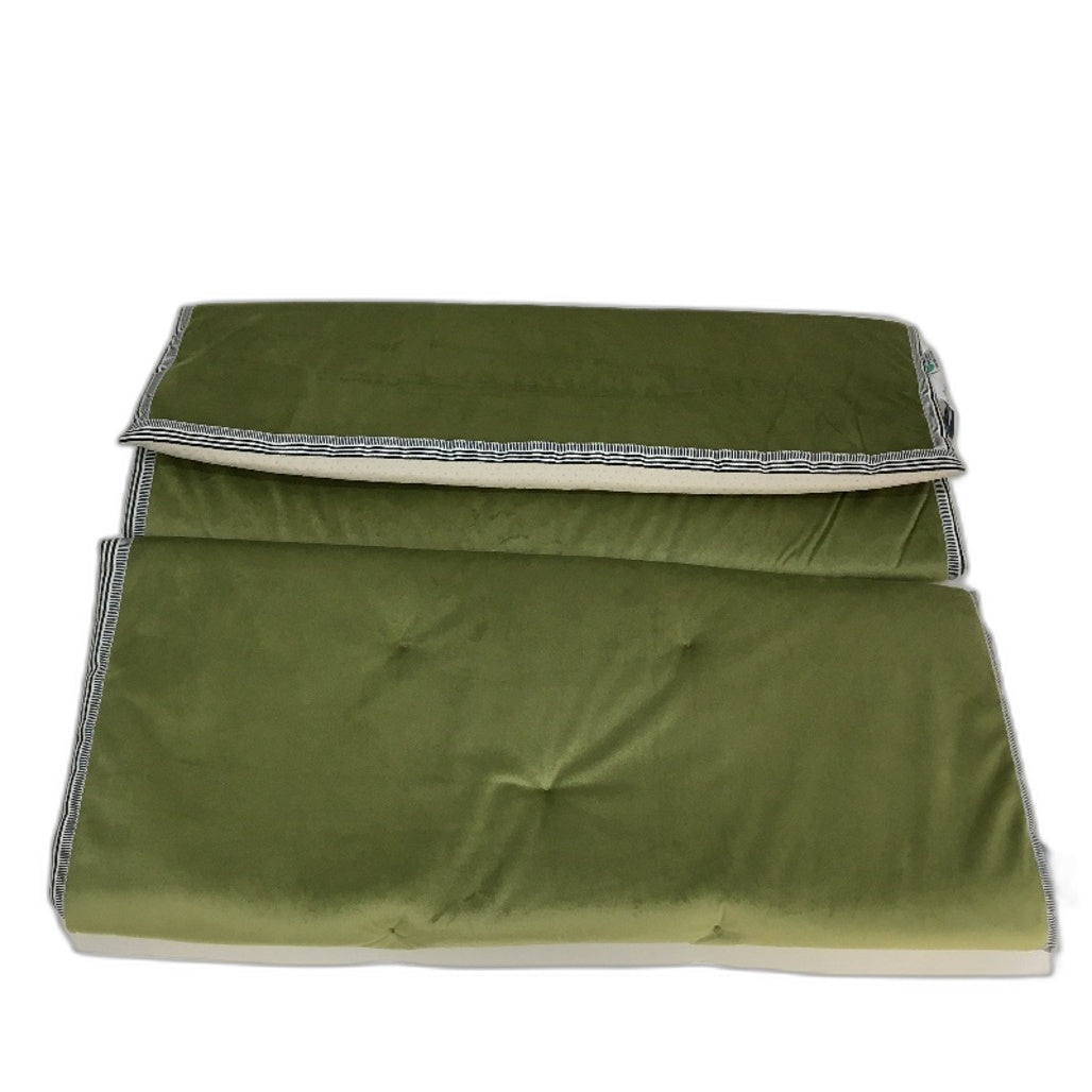 Kirkton House 2 Pack Velvet Linen-Look Olive Green Square Sofa Pad 70cm x 70cm