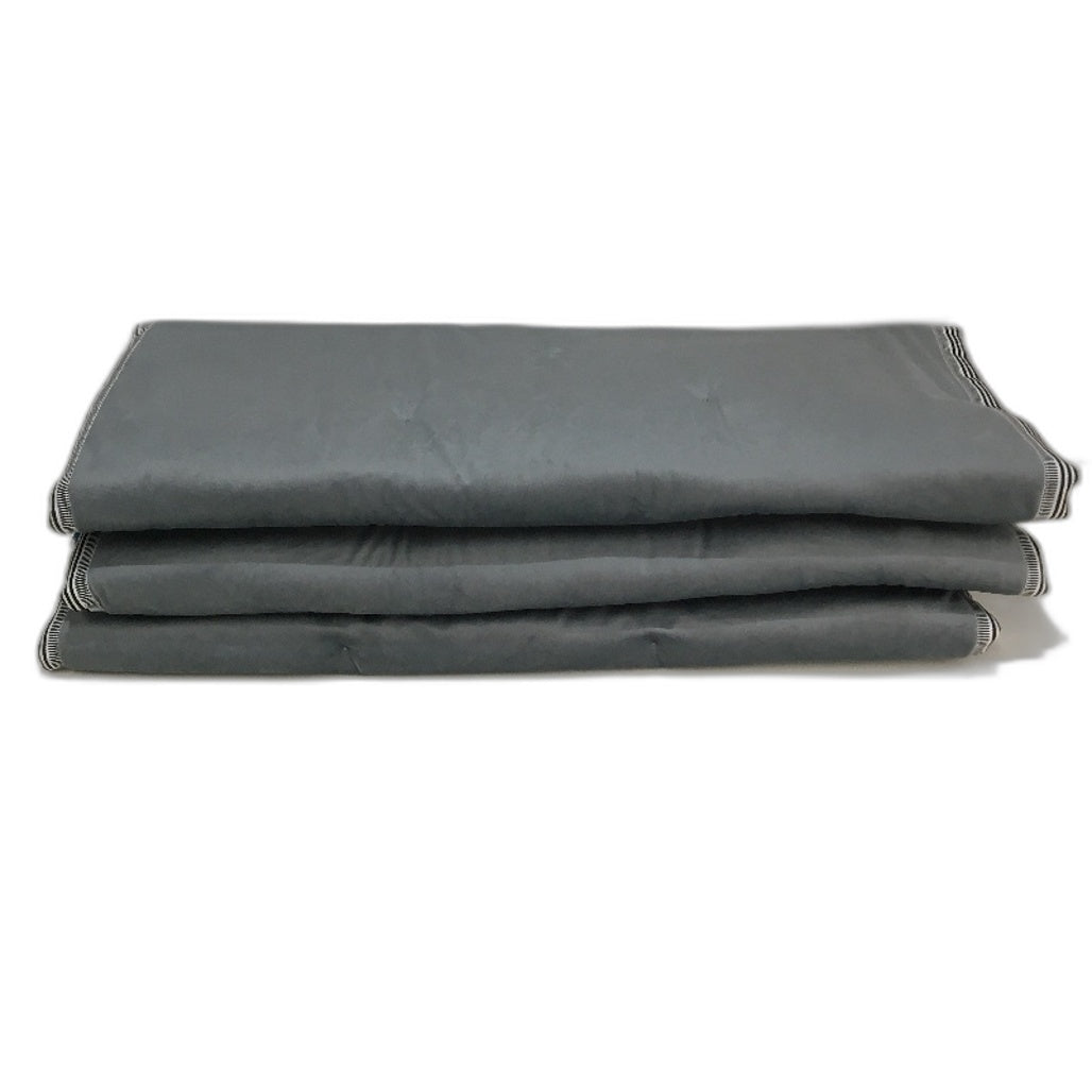 Kirkton House 3 Pack Velvet Linen-Look Grey Square Sofa Pad 70cm x 70cm