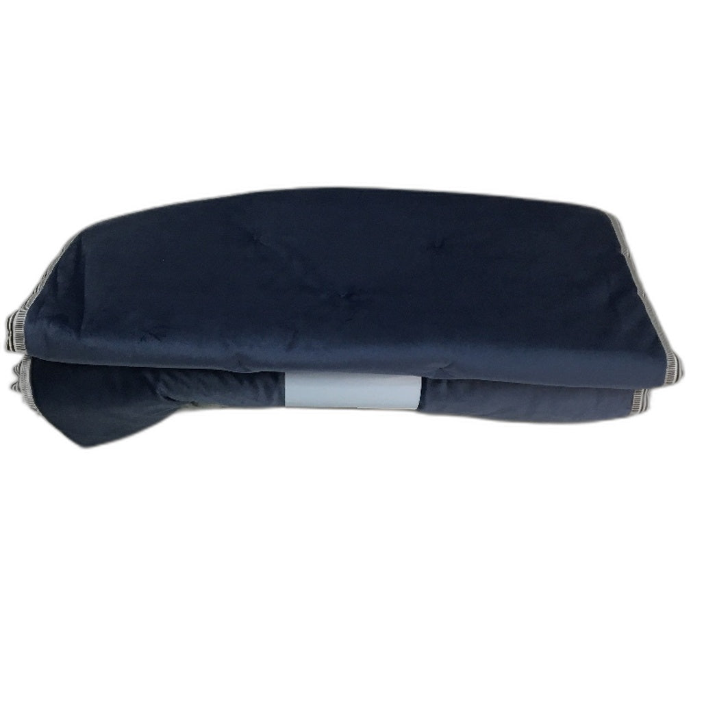 Kirkton House 3 Pack Velvet Linen-Look Navy Blue Square Sofa Pad 70cm x 70cm