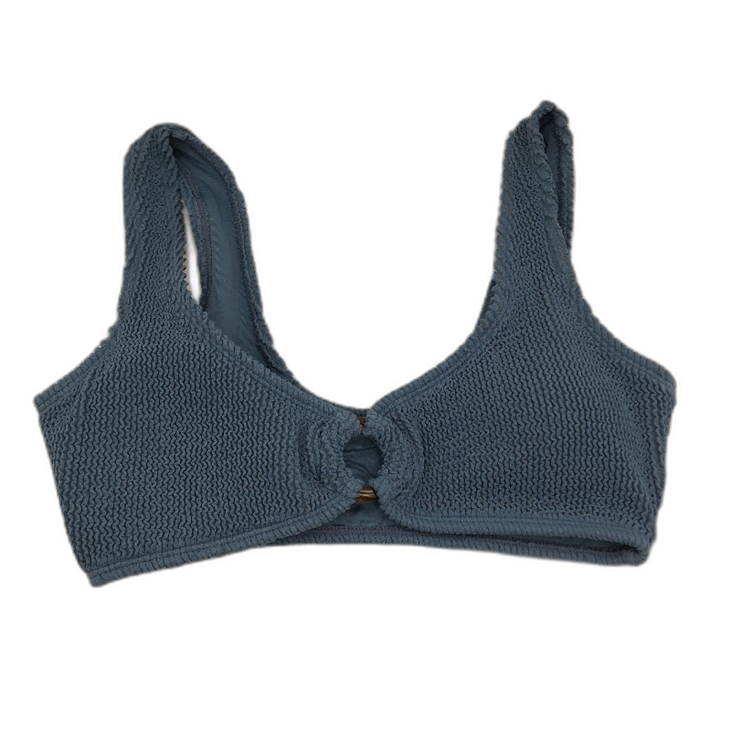 Myer Blue Padded Bikini Top Textured Swim Top Ladies Size 10