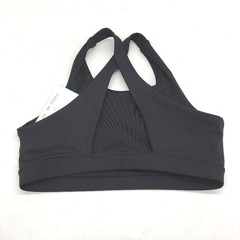 TILII Activewear Black Sports Bra Cross Back Fitness Top Ladies Size 10