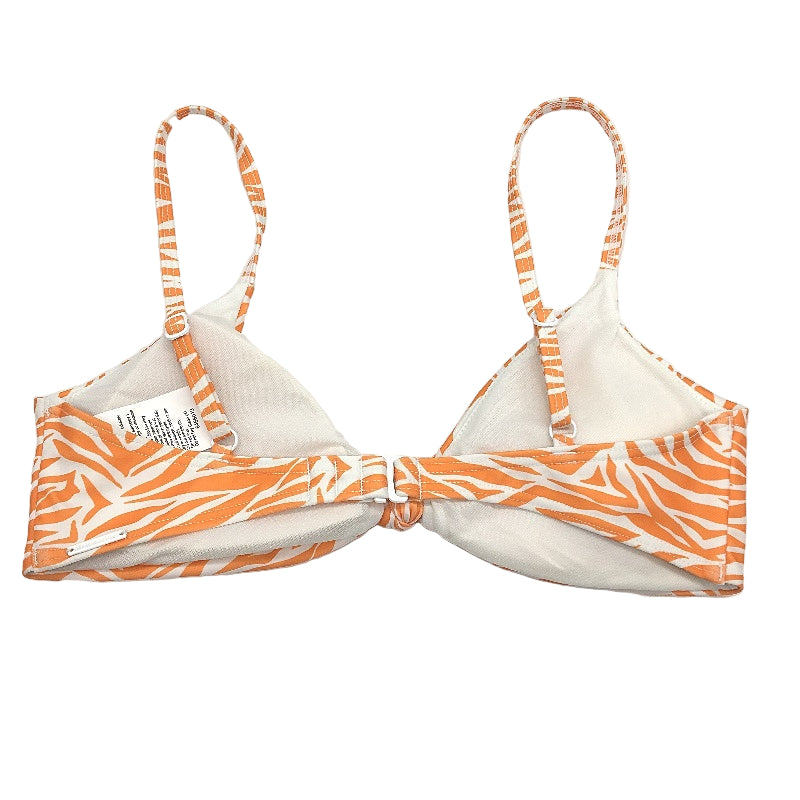 AllAboutEve Orange & White Padded Zebra Patterned Bikini Top Ladies Size 10