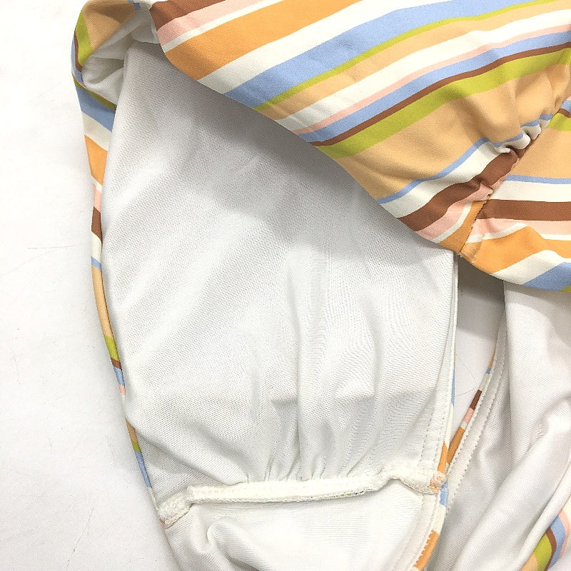 Myer Multicoloured Striped One-Shoulder Padded Bikini Top Ladies Size 10