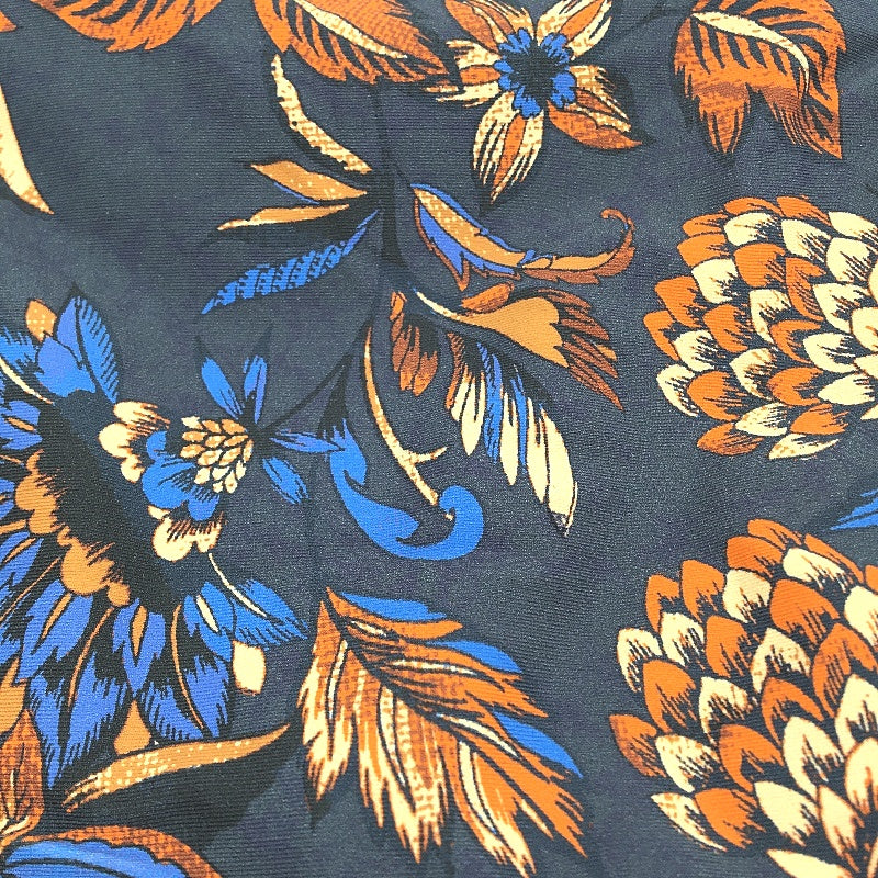 Myer Navy Blue Floral Patterned Cross Front Brief Bikini Bottom Ladies Size 10