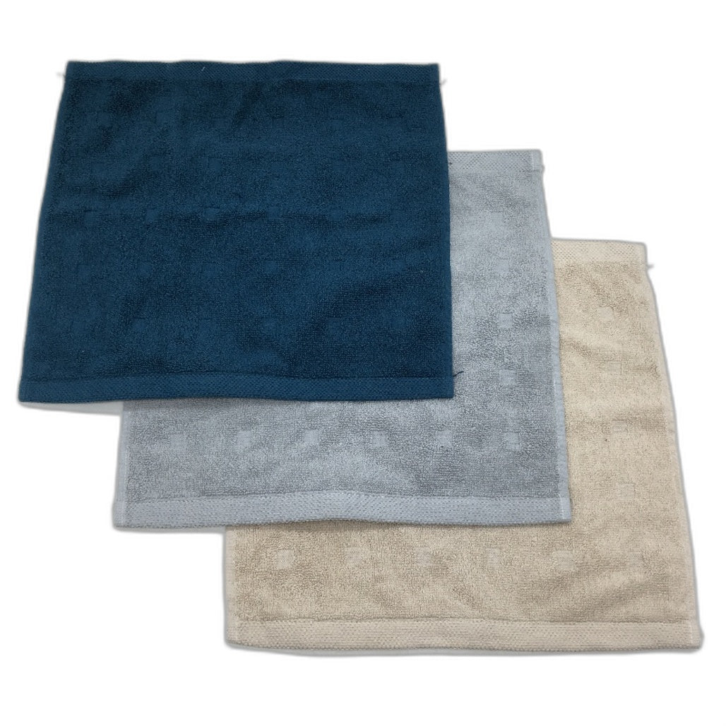 Kirkton House Square Patterned 10 Piece Mutlicoloured Luxe Face Washers Pack NEW
