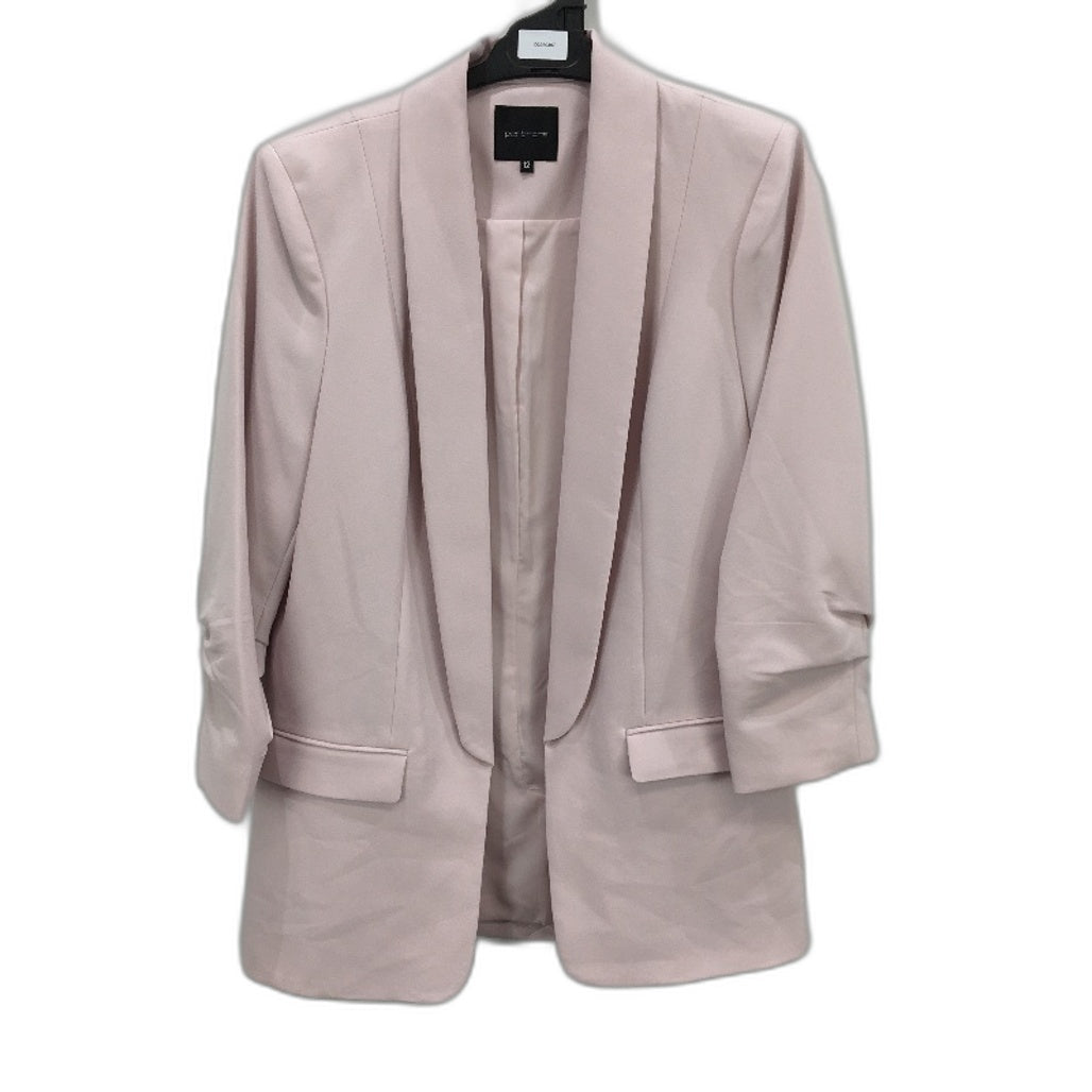 Portmans Rosie Pink Mi Armour Ruched 3/4 Sleeve Lightweight Blazer Size 12 NEW