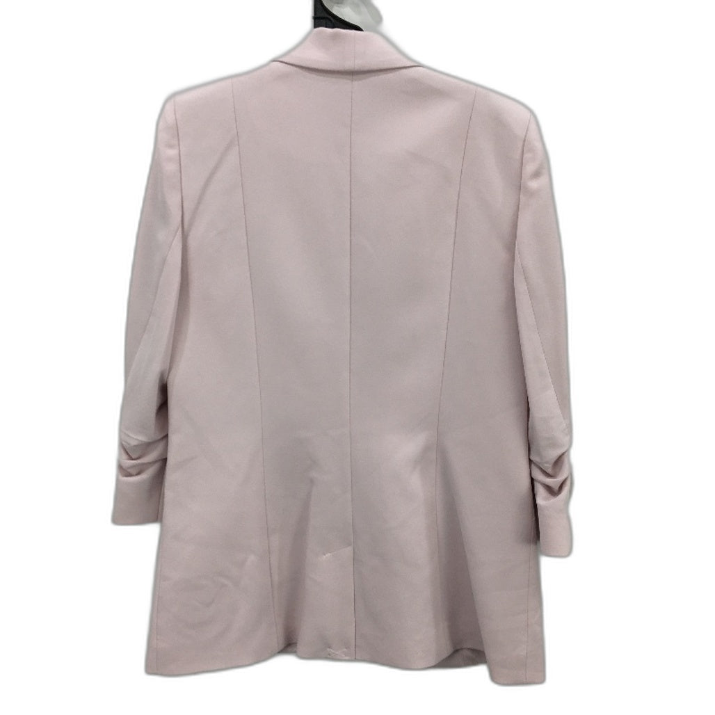 Portmans Rosie Pink Mi Armour Ruched 3/4 Sleeve Lightweight Blazer Size 12 NEW
