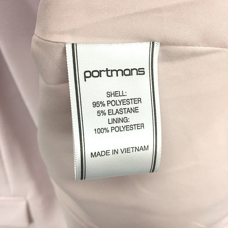 Portmans Rosie Pink Mi Armour Ruched 3/4 Sleeve Lightweight Blazer Size 12 NEW
