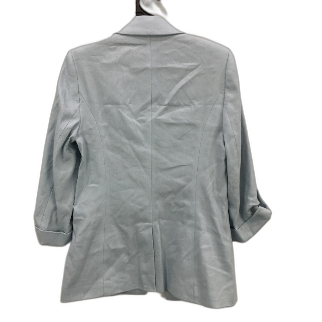 Portmans Skyway Blue Rolled Up Sleeve Linen Blend Blazer Ladies Size 10 NEW