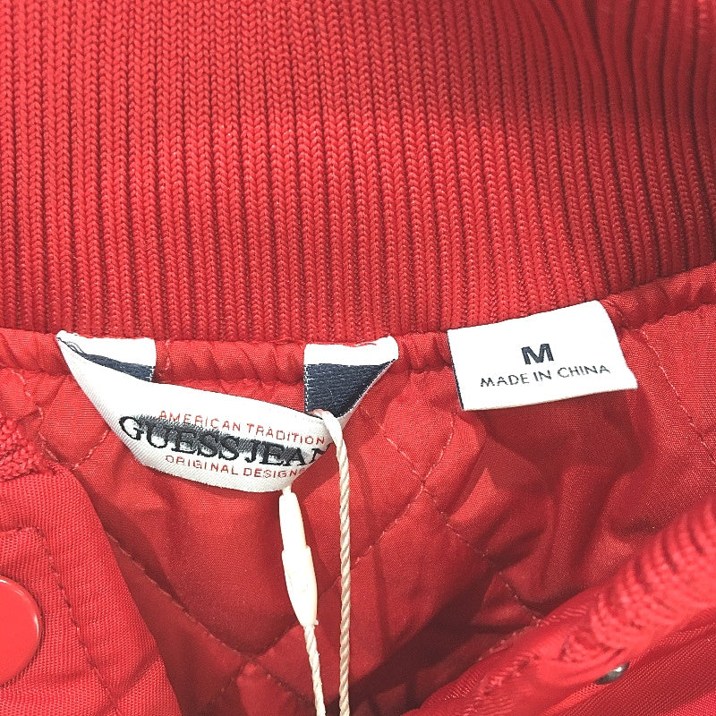 Guess Jeans Rusby Red Embroidered Logo Bomber Jacket Ladies Size M NEW