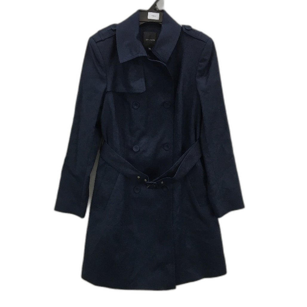 Portmans Baltic Sea Navy Blue Double Breasted Trench Coat Ladies Size 12 NEW