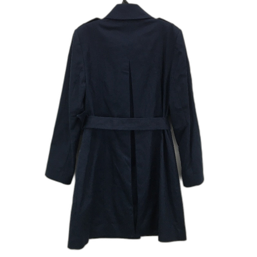 Portmans Baltic Sea Navy Blue Double Breasted Trench Coat Ladies Size 12 NEW
