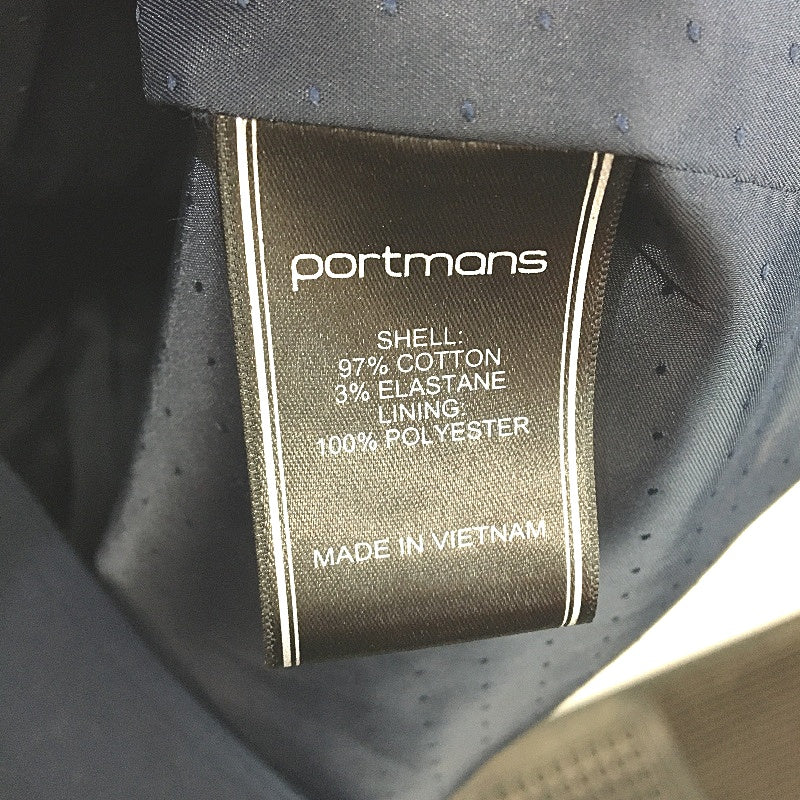 Portmans Baltic Sea Navy Blue Double Breasted Trench Coat Ladies Size 12 NEW