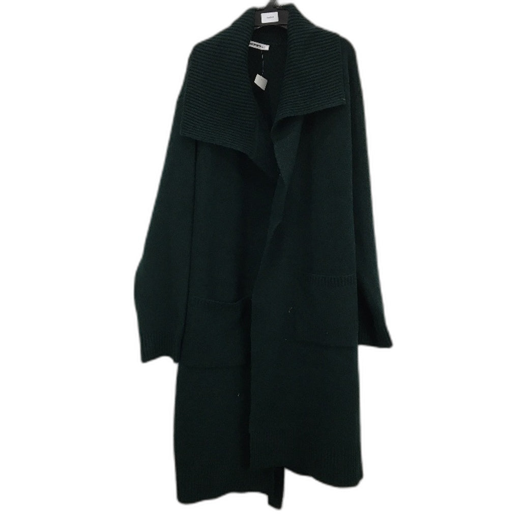 Just Jeans Forest Green Knitted Long Line Belted Jacket Ladies Size 18 NEW