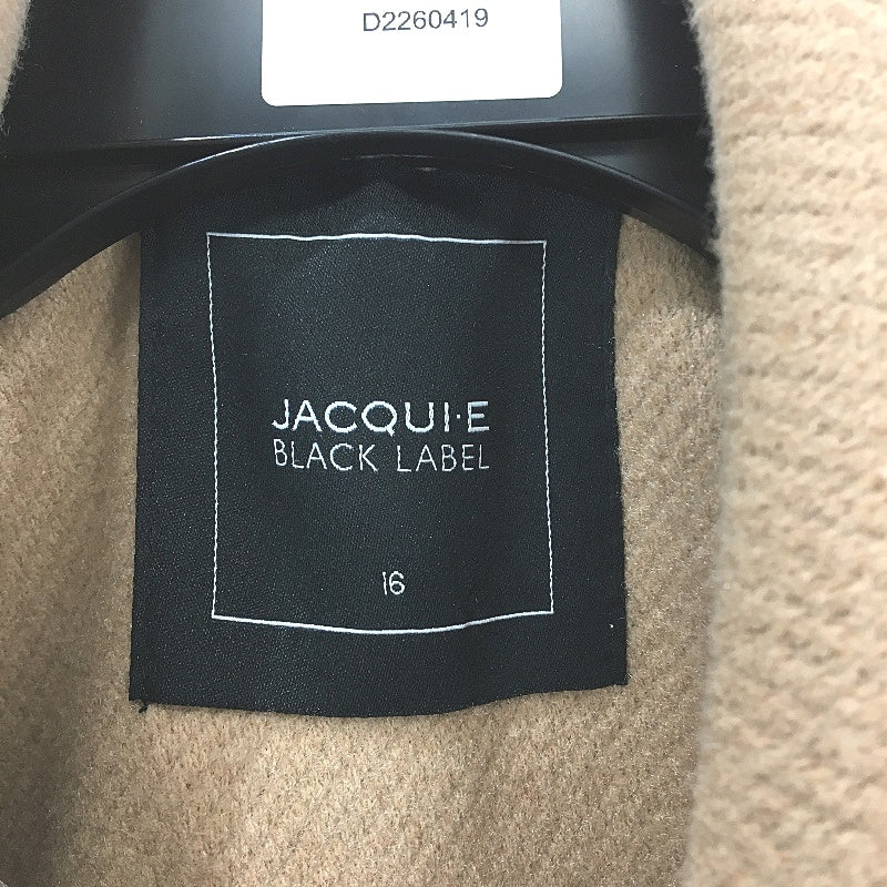Jacqui E Tan Longline Winter Outerwear Belted Button Up Coat Ladies Size 16