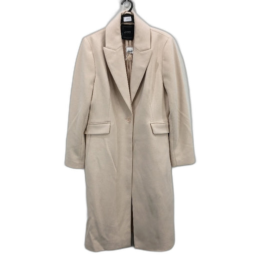 Jacqui E Cream Soft Touch Single Breasted Outerwear Coat Ladies Size 12 NEW