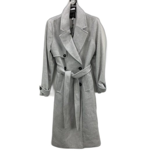 Portmans Light Grey Soft Touch Double Breasted Wool Blend Coat Ladies Sze 12 NEW
