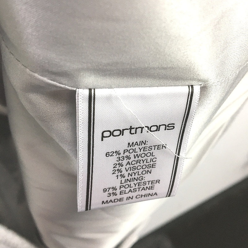 Portmans Light Grey Soft Touch Double Breasted Wool Blend Coat Ladies Sze 12 NEW