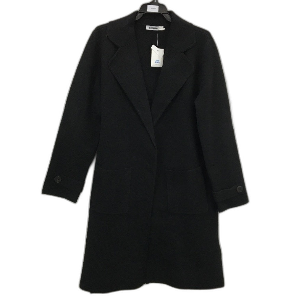 Just Jeans Black Stretch Knit Style Longline Cardigan Ladies Size 12 NEW