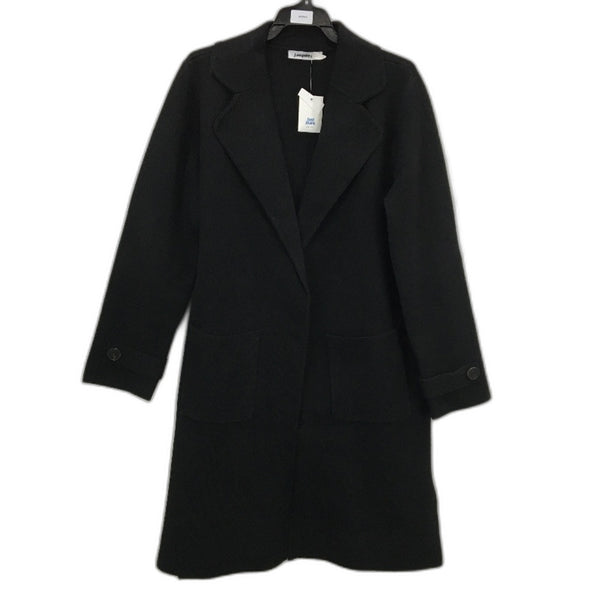 Just Jeans Black Stretch Knit Style Longline Cardigan Ladies Size 16 NEW