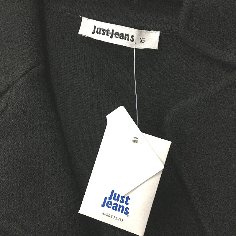 Just Jeans Black Stretch Knit Style Longline Cardigan Ladies Size 16 NEW