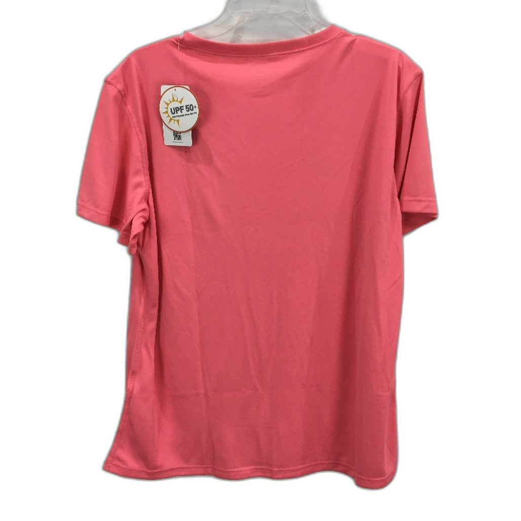 ATHLIO V Neck Short Sleeve UV Protection Quick Dry T Shirt Pink Womens Size XL