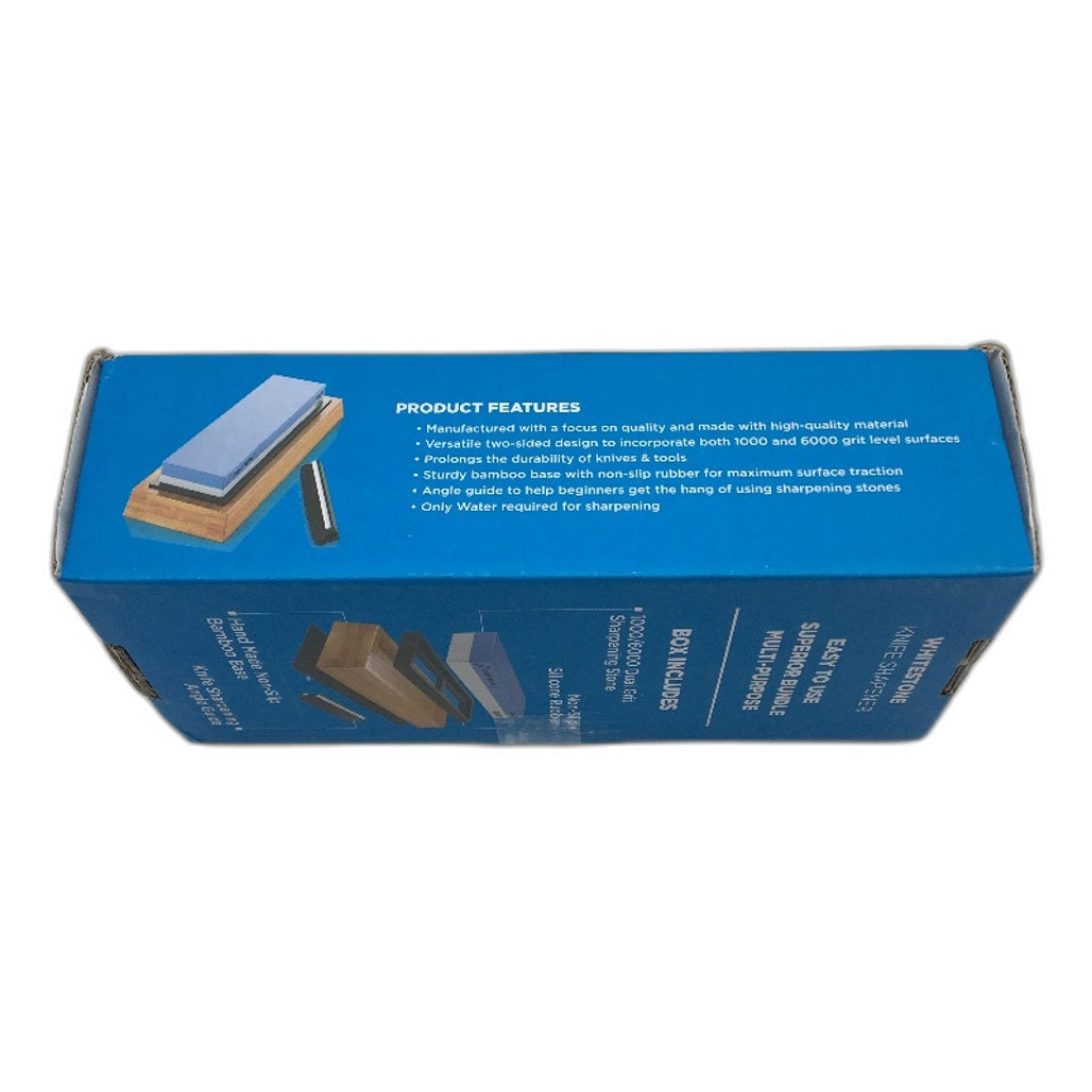 Sharp Pebble Premium Whetstone Knife Sharpening Stone Sharpener Bamboo Base NEW