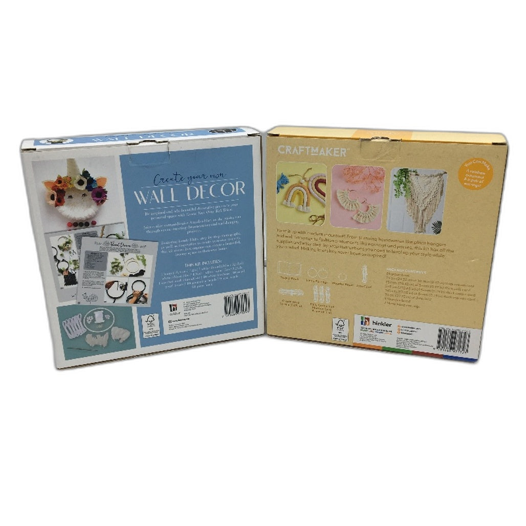 Hinkler 2 Pack DIY Bundle Create Your Own Wall Decor & Macrame Kit With Books