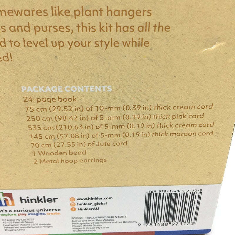 Hinkler 2 Pack DIY Bundle Create Your Own Wall Decor & Macrame Kit With Books