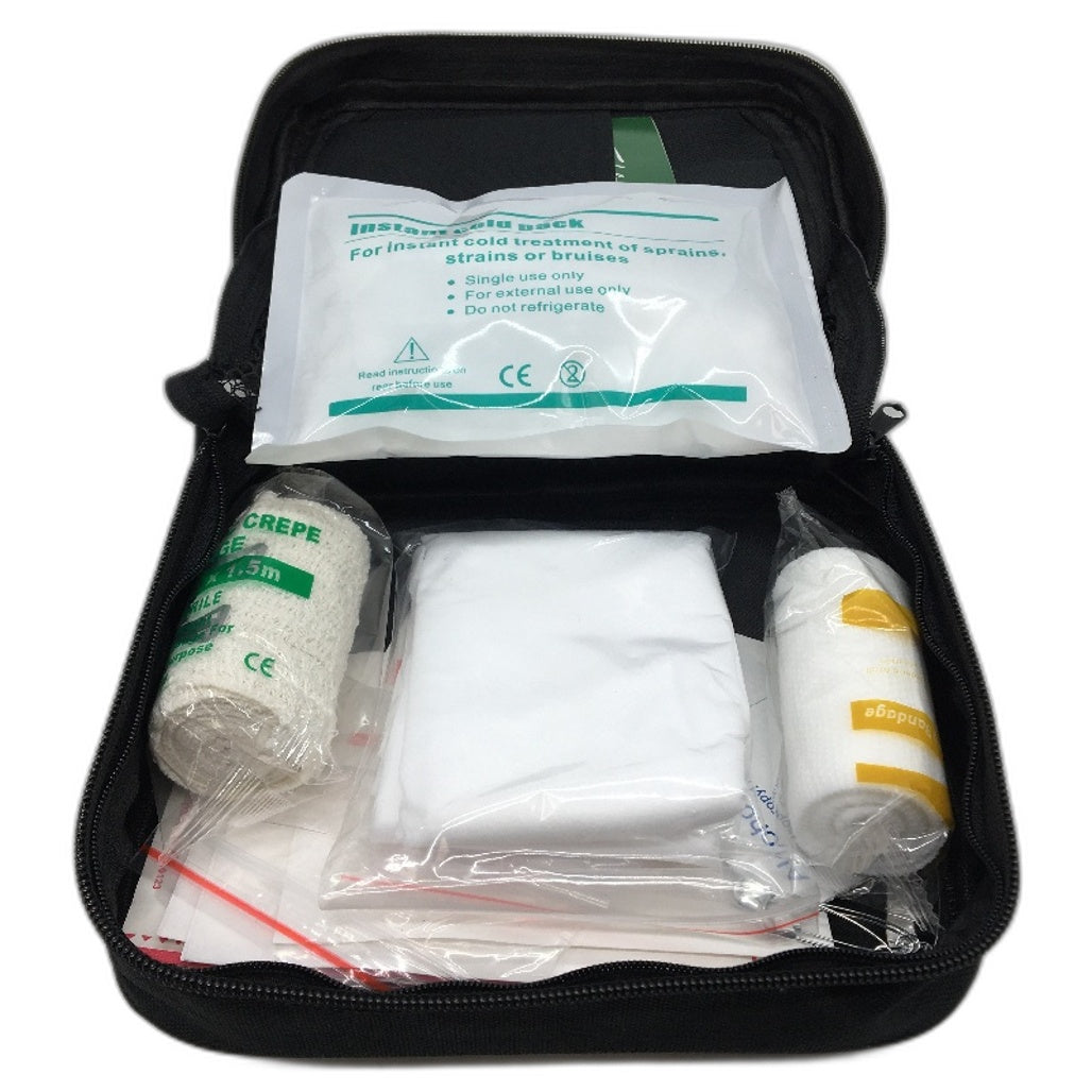 Trafalgar Family First Aid Kit With Carry Bag Home Car Workplace Emergency Black