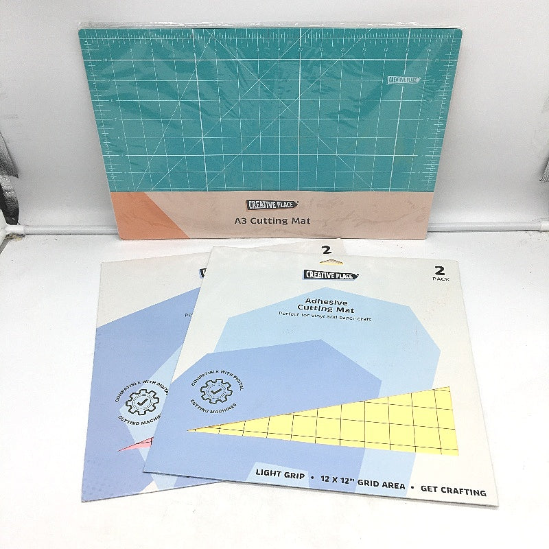 Creative Place Craft Bundle 2x 2 Pack Adhesive Cutting Mat & A3 Cutting Mat NEW