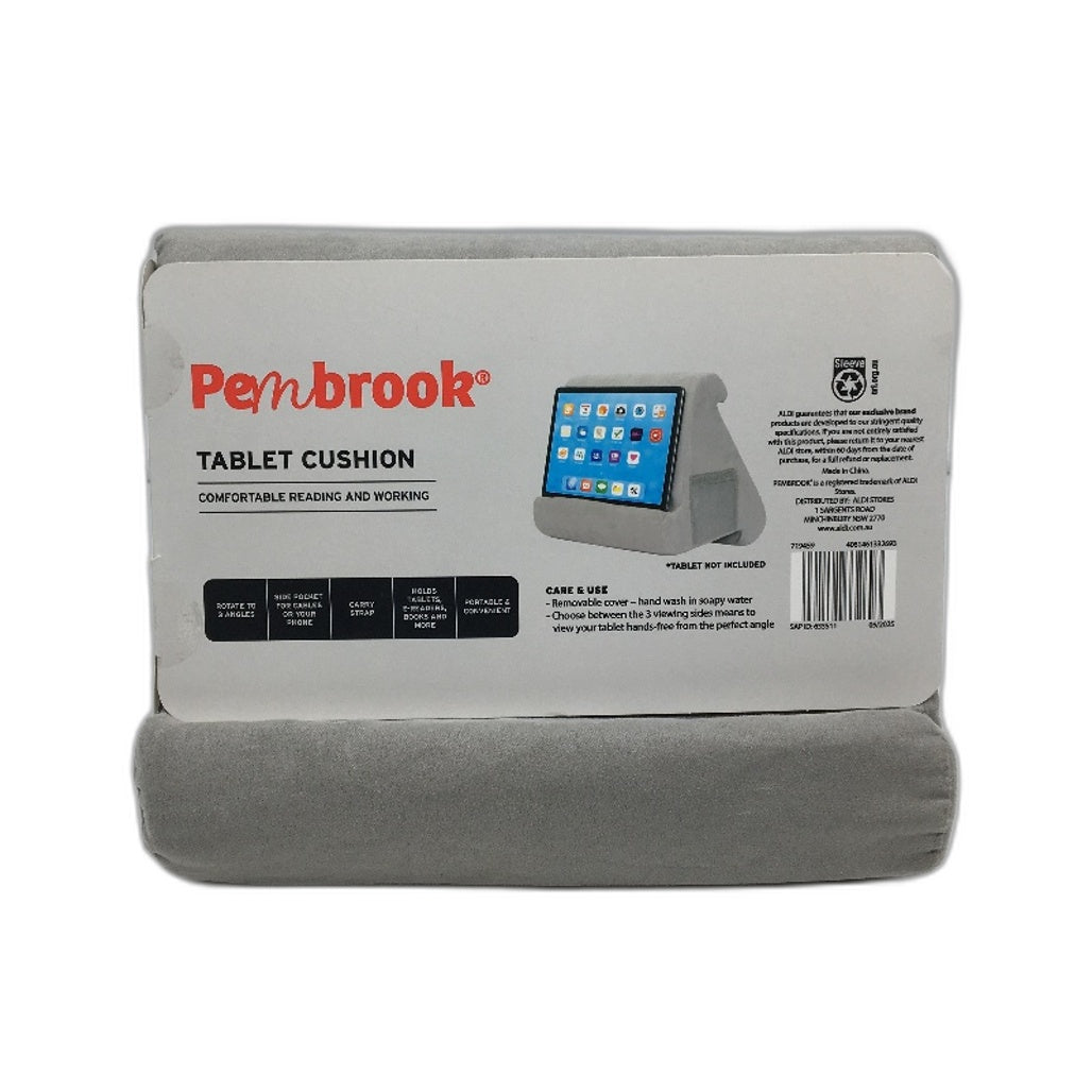 Pembrook Soft Tablet Cushion Comfortable Reading & Working 3 Angles Side Pocket