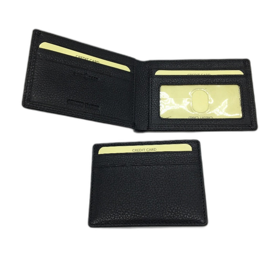Westbay Genuine Leather Mens Wallet & Card Holder RFID Safe Gift Set Box Black