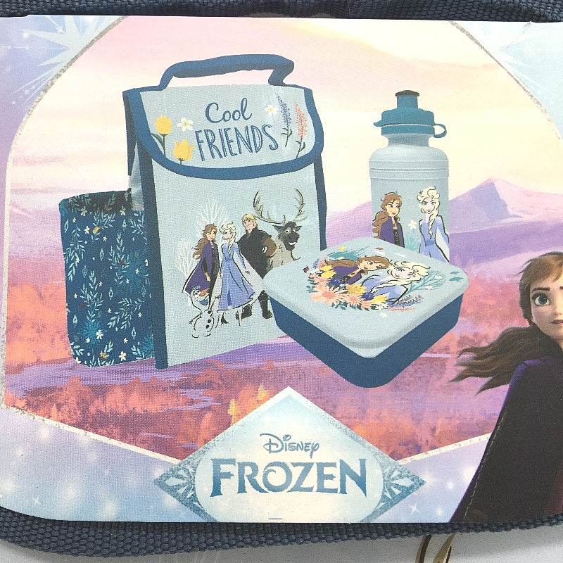 Disney Frozen Kids Bundle 3Pcs Lunch Bag Set & Elsa Soft Fluffy Single Blanket