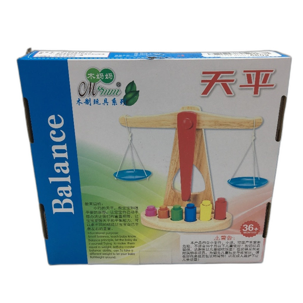 Mumm Montessori Wooden Scale Weight Balance Game Educational Kids Toy Age 3+ NEW