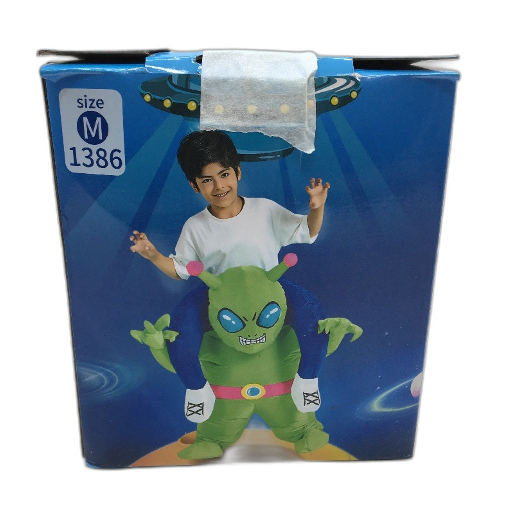 Inflatable Alien Kids Costume Funny Blow Up Adjustable Halloween Carnival NEW