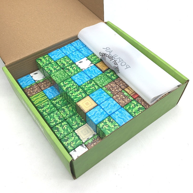 Module World Magnetic Cube Building Blocks Minecraft Style Sensory Toy Age3+ NEW