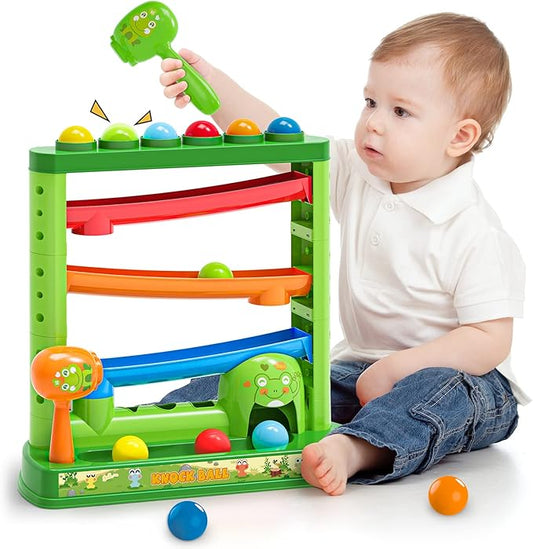 Pound A Ball Interactive Montessori Toy Includes 12 Balls & 2 Hammers Age 3  NEW
