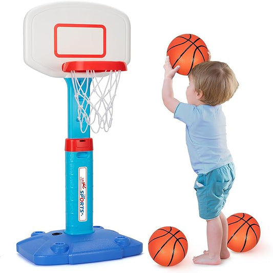 Lacchoufee Mini Kids Basketball Hoop With 3 Balls Adjustable Height Age 1+ NEW