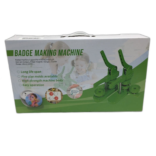 Button Maker 58MM DIY Badge Pin Press Machine With Accessories & Circle Cutter