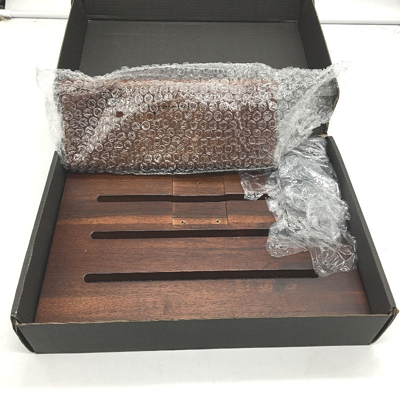 Mitsumoto Sakari Magnetic Kitchen Knife Block Holder Japanese Acacia Wood NEW