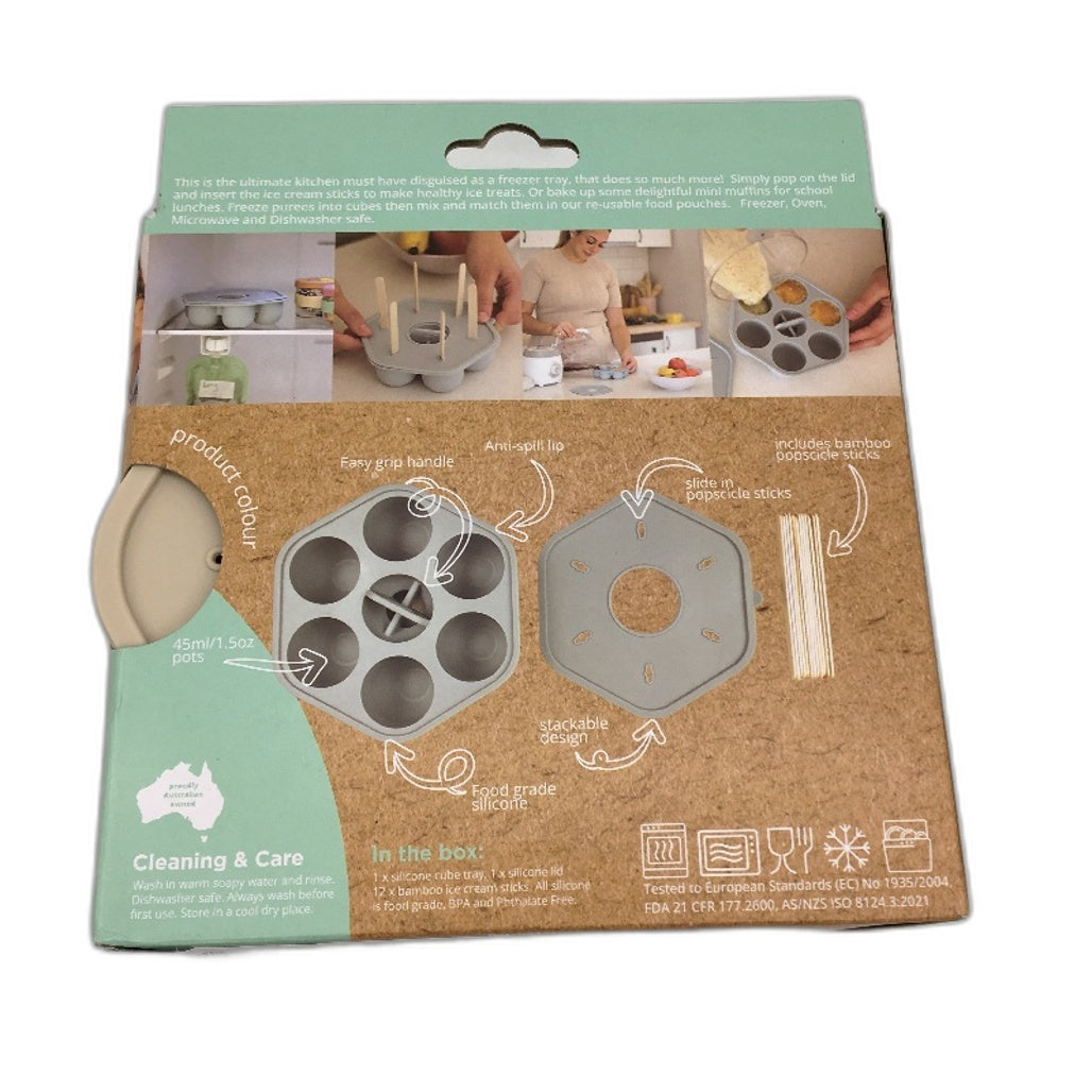 Cherub Baby Silicone Food Breast Milk Freezer Tray Ice Cream MLoddiiaker NEW