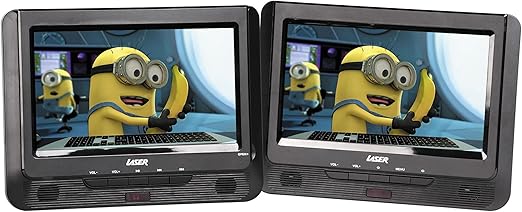 Laser 9 Inch Dual Screen Portable Multi-region Playback LCD DVD Player NEW
