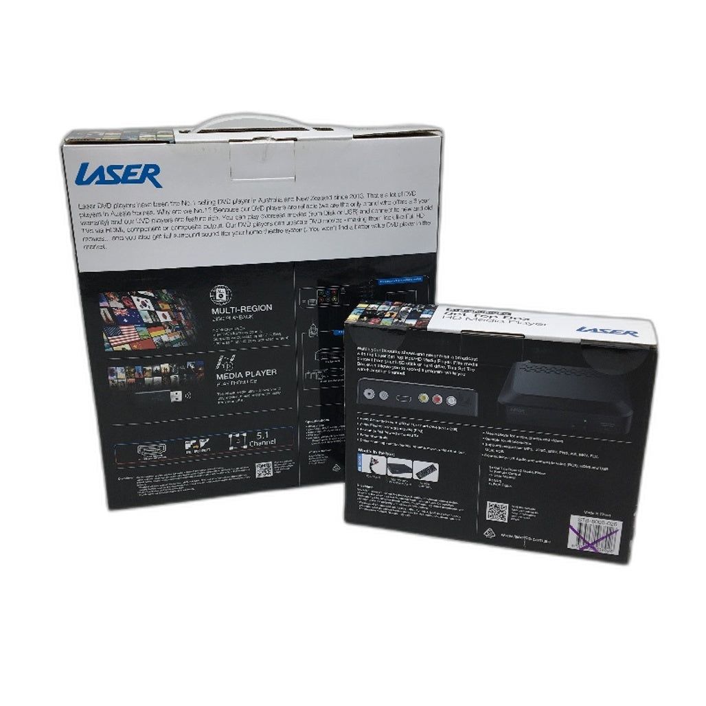 Laser Multiregion DVD Player and Set Top Box HD Media Player Bundle NEW