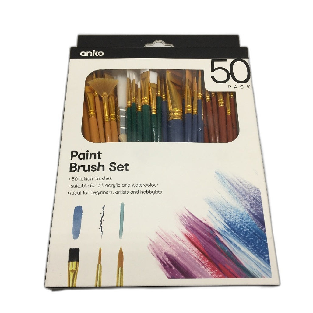 3 Pack Paint By Numbers, Tote Bag Art Kit and 50 Pack Brush Set Bundle NEW