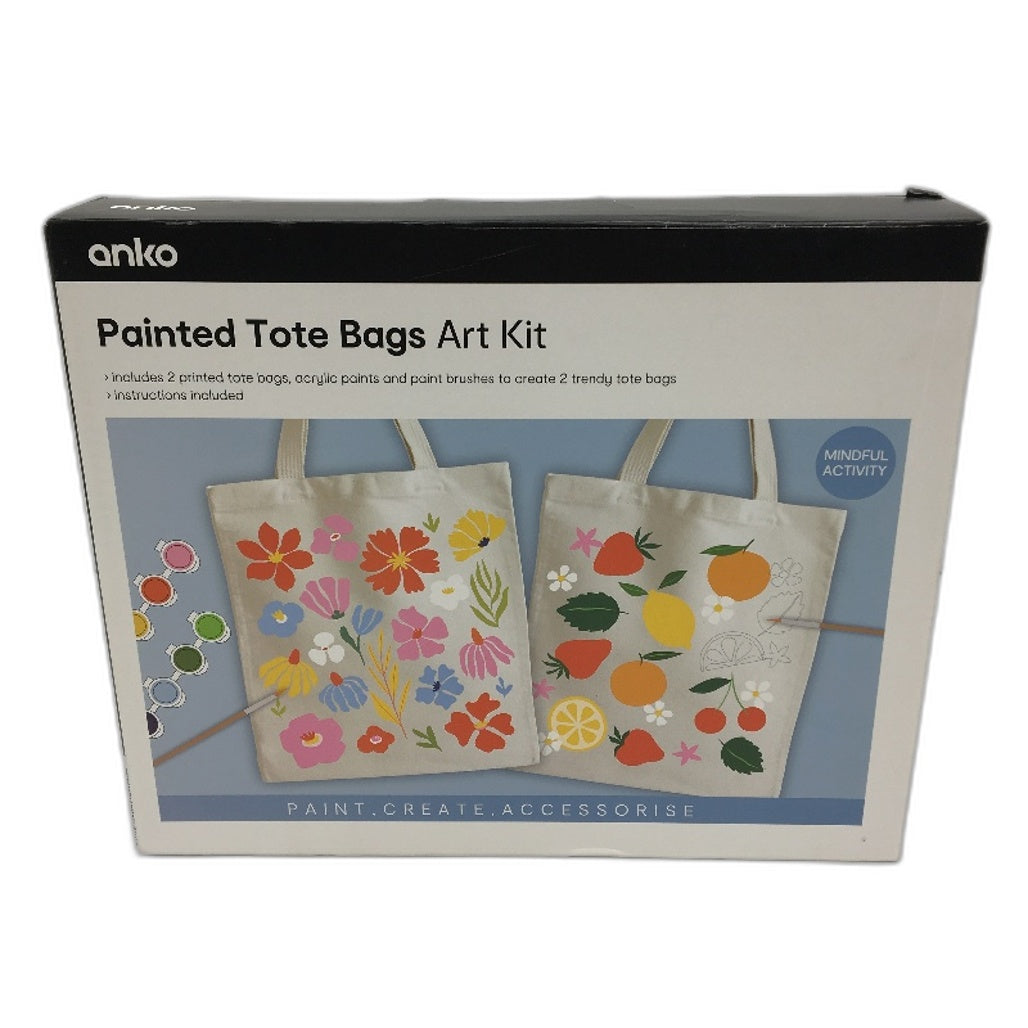 3 Pack Paint By Numbers, Tote Bag Art Kit and 50 Pack Brush Set Bundle NEW