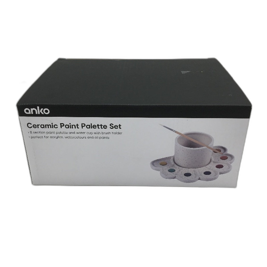 3 Pack Texture Canvas Art Kit, Ceramic Paint Palette and Brush Set Bundle NEW