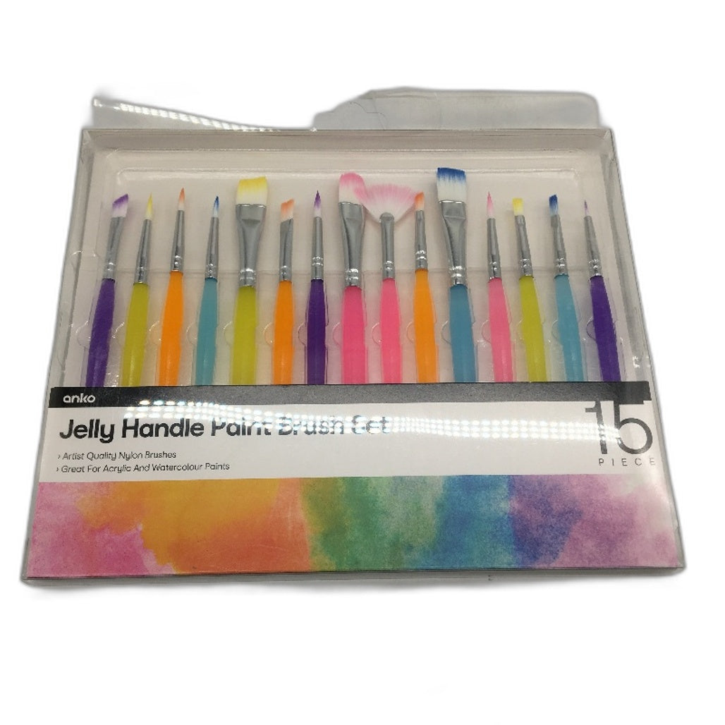 3 Pack Paint by Numbers, DIY Wooden Flower and 15 Piece Brush Set Art Bundle NEW